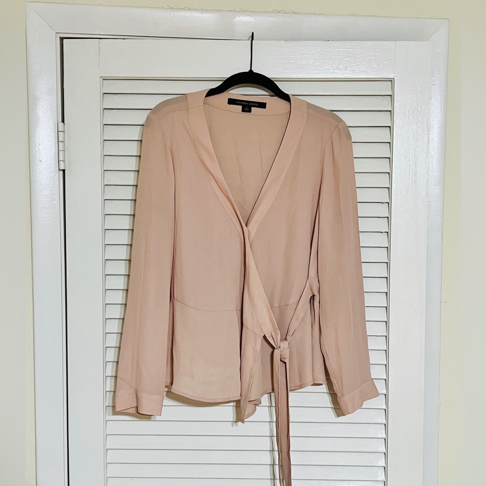 Blush pink long sleeve top